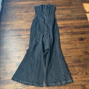 Strapless denim romper / dress